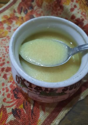 Una foto de Sopa de sémola (Vitina) con queso crema