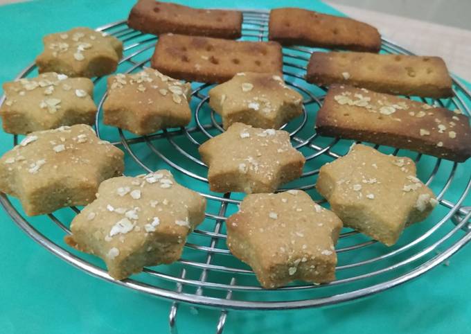 Steps to Prepare Favorite Wheat Flour Cookies Without Oven 2 Ways Shaped