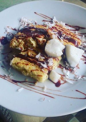 Una foto de Brownie de coco