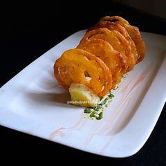 Aloo Jalebi Chaat A picture of Aloo Jalebi Chaat.