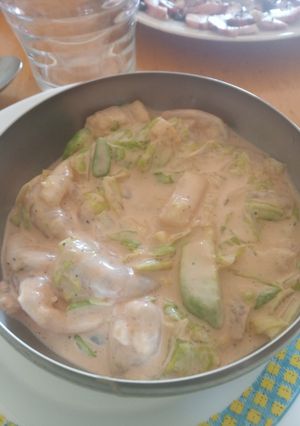 Una foto de Cóctel de gambas con aguacate