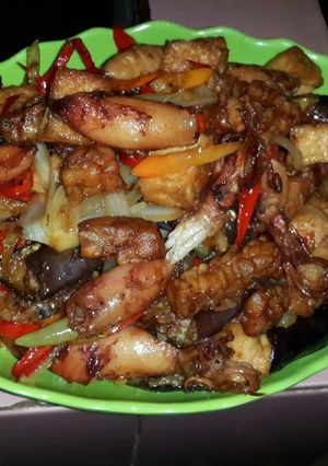 Foto resep Cumi asin manis pedas cabe merah