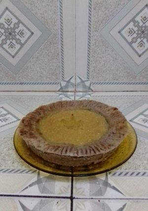 Una foto de Tarta de guineo y taro