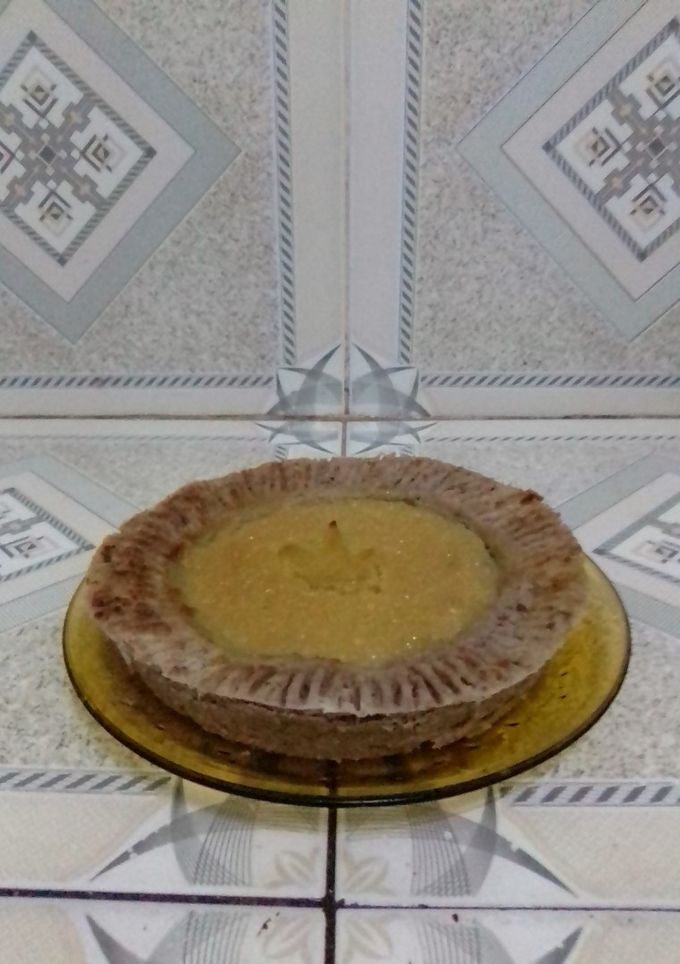 Una foto de Tarta de guineo y taro