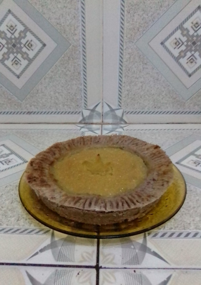 Una foto de Tarta de guineo y taro