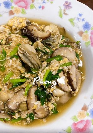 รูปของ ผัดเห็ดหอมนางรม🍄🦪