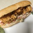 Brad's lobster roll with fried pacific oysters