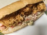 Brad's lobster roll with fried pacific oysters