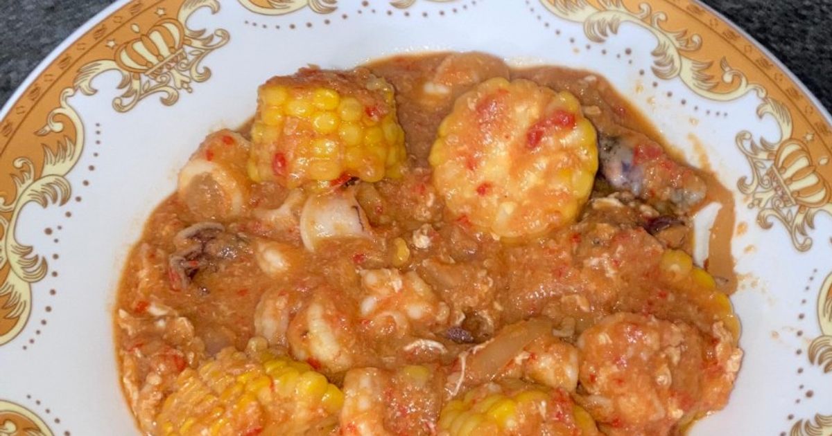 Udang Cumi saus padang