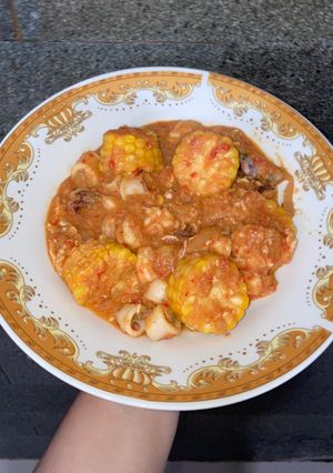 Foto resep Udang Cumi saus padang