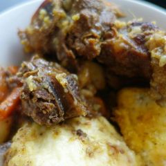 Dumpling and beef stew A picture of Dumpling and beef stew.