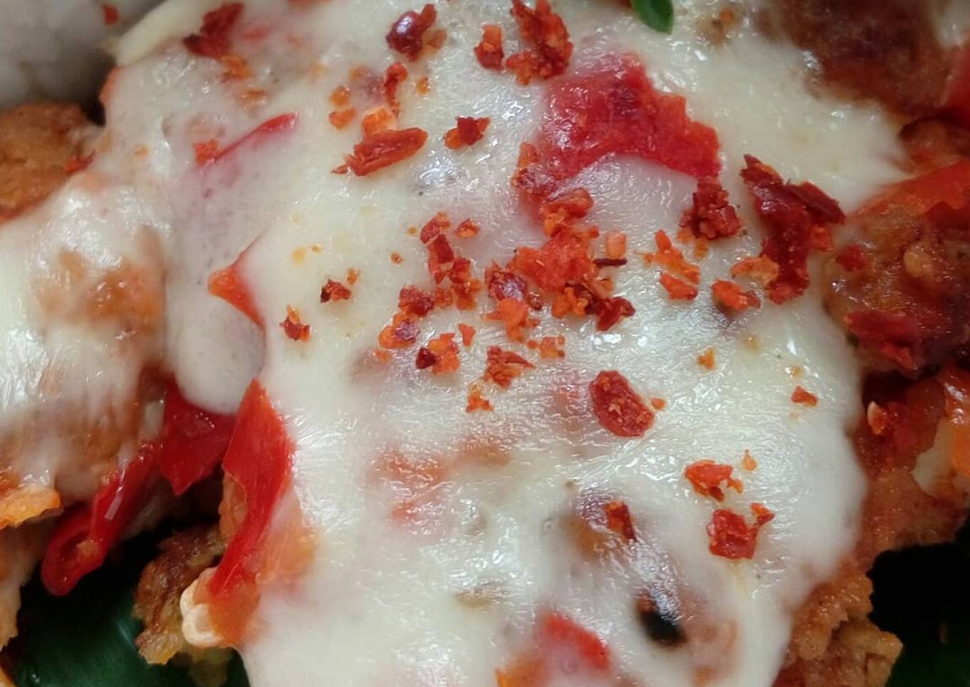 Langkah Mudah untuk Membuat Ayam geprek mozzarella Anti Gagal