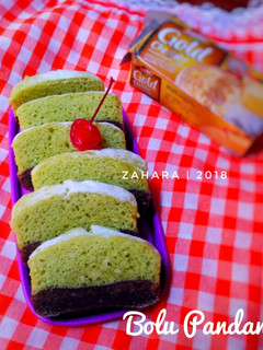 Foto resep Bolu Kukus Pandan Coklat (Eggless, No Mixer)