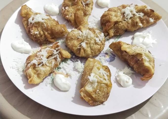 Veg cheese fried momos 🥟