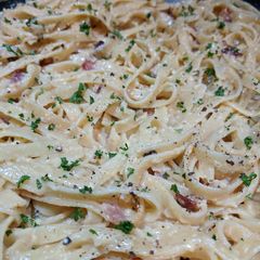 A picture of Fettuccini Carbonara.