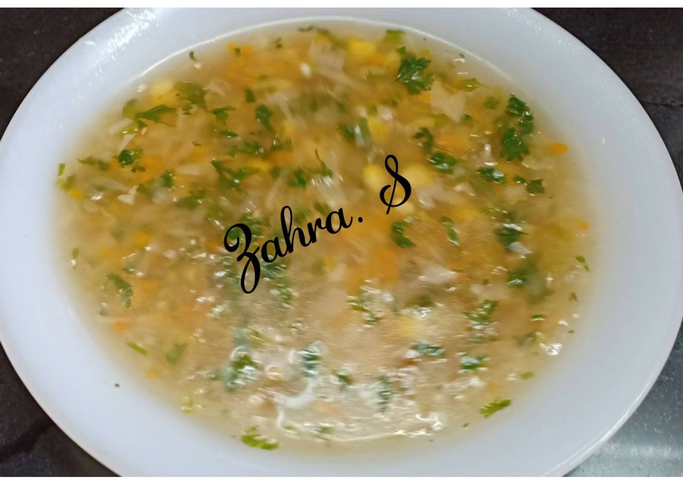 Lemon Coriander Vegetable Soup