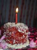 Coffee chocolate strawberry cake