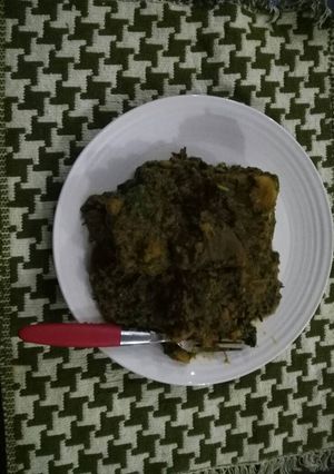 A picture of Yam porriage with vegetable.