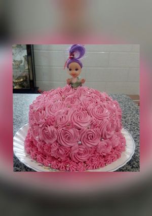 عکسی از دستور کیک عروسکی