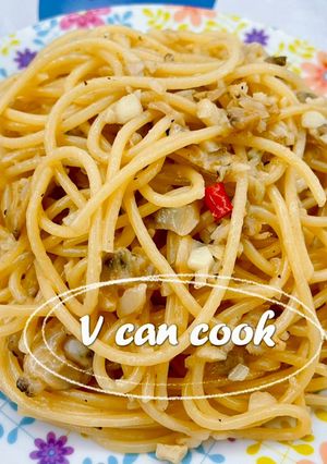 白酒蜆肉意粉 Pasta with clams in white wine 的食譜成品照片