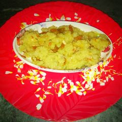 A picture of Aloo ka halwa.
