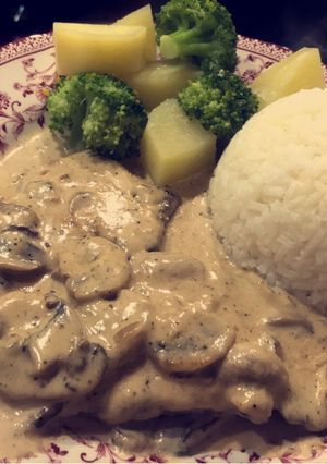 صورة لوصفة ستيك بالكريما و الفطر