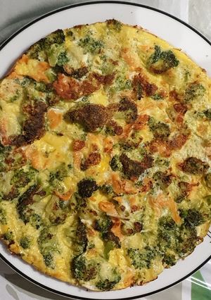 Une photo de Omelette brocoli/truite fumée