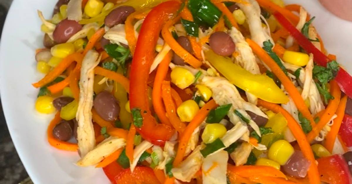 Салат с болгарским перцем и курицей, рецепты с фото (879