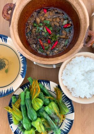 Hình của món Kho quẹt nấm hao cơm.