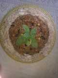 Arroz de curvina salada con frijoles negros y maiz tierno