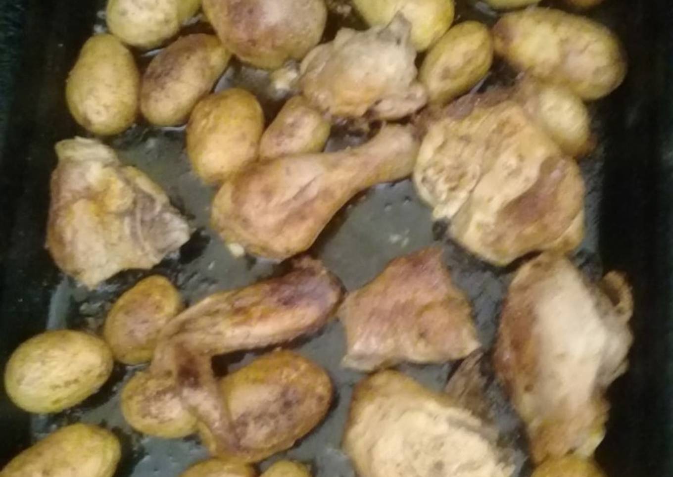 Grilled chicken with sour milk