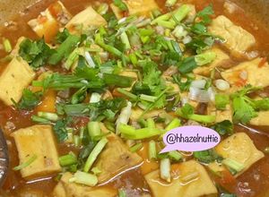 Hình của món Đậu hũ sốt cà + thịt heo băm.