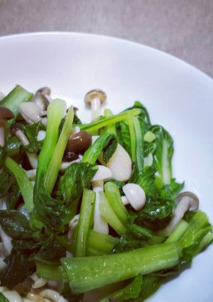 青菜炒菇 的食譜成品照片