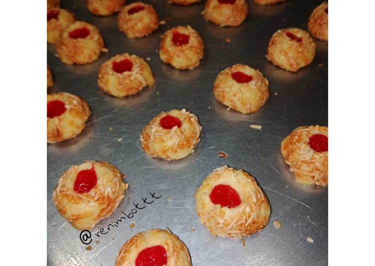 Resep Strawberry Thumbprint Cookies🍓TIPS UTK PEMULA!!! 😍 Anti Gagal