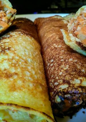 Una foto de ENVUELTOS de Salmón al Laurel en Crepas de Maíz...!