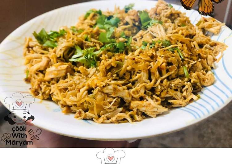 Spicy shredded chicken