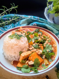 椰汁芒果豆腐鮮蔬紅咖哩飯 - 五辛素 的食譜成品照片