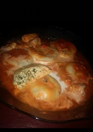 Una foto de Sorrentinos caseros de ricota acelga y queso