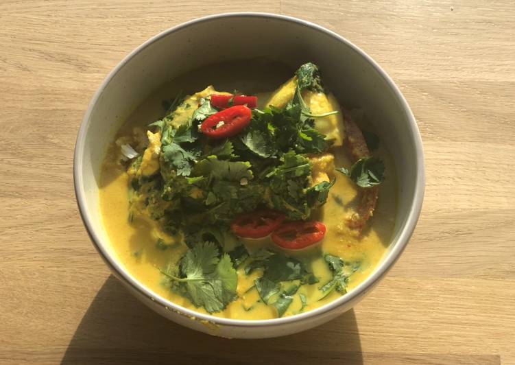 Recipe of Quick Fish Amok Cambodian lemongrass curry, paleo- &amp; vegan-friendly