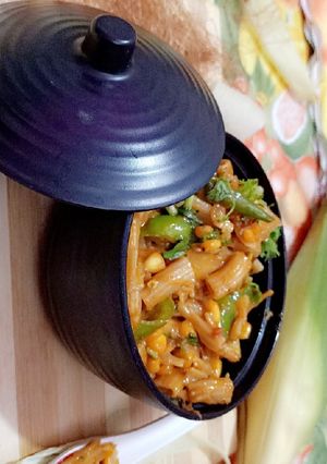 A picture of Corn Pasta.
