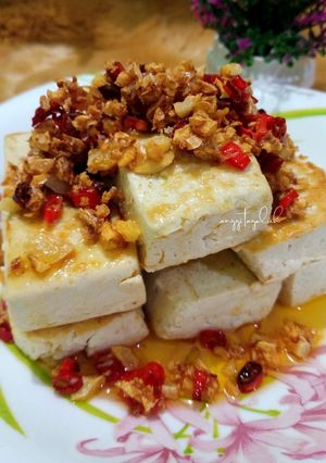 Foto resep Tahu Rebus Pan-Seared Bawang Cabai