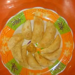 A picture of Shahi stuffed coconut Jaggery khaja gujiya recipe.