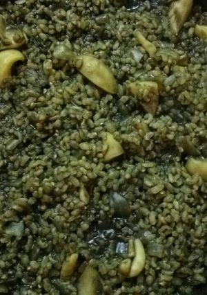 Una foto de Arroz integral negro con sepia