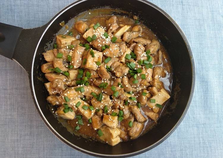 Bagaimana Membuat Chicken and Tofu with Homemade Teriyaki Sauce yang Menggugah Selera