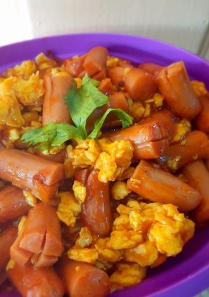 Foto resep BBQ Sosis & Scrambel Eggs