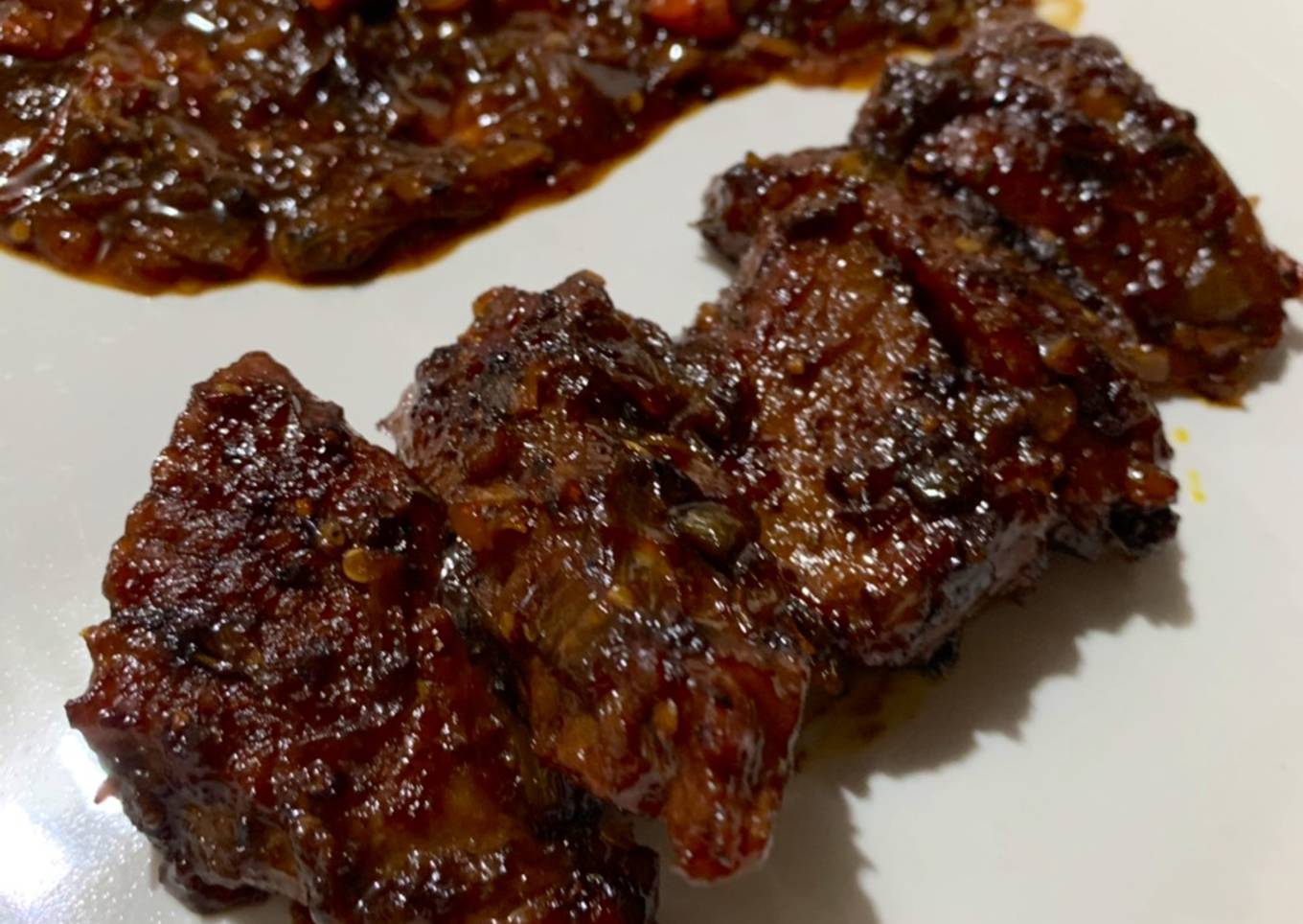 Daging sapi panggang teflon