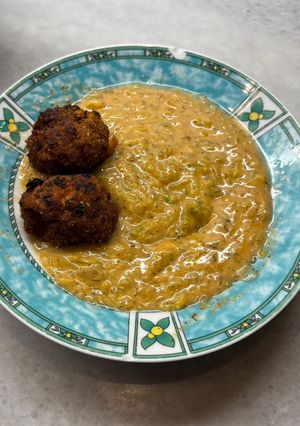 Tökfőzelék cukkiniből recept fotója
