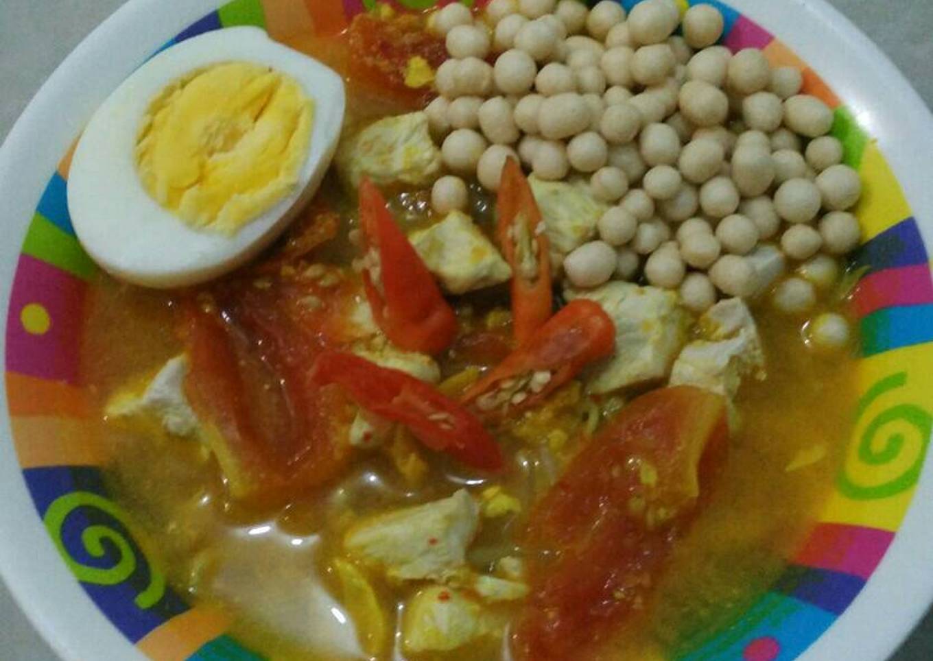 Soto Campur kuah Santan