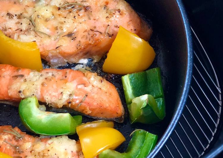 Resepi Nab’s Garlic Butter Baked Salmon yang Murah