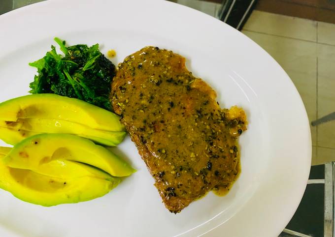 Resep Beef steak with black paper sauce yang Enak Banget